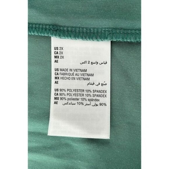 On 34th Dark Forest Green Crushed Velvet Midi Dress Plus 2X NWT - Picture 5 of 5